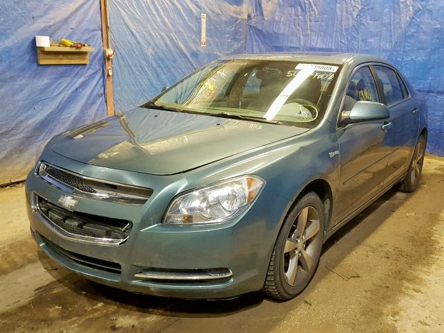 1G1ZF575X9F111212 - 2009 CHEVROLET MALIBU HYB BLUE photo 2