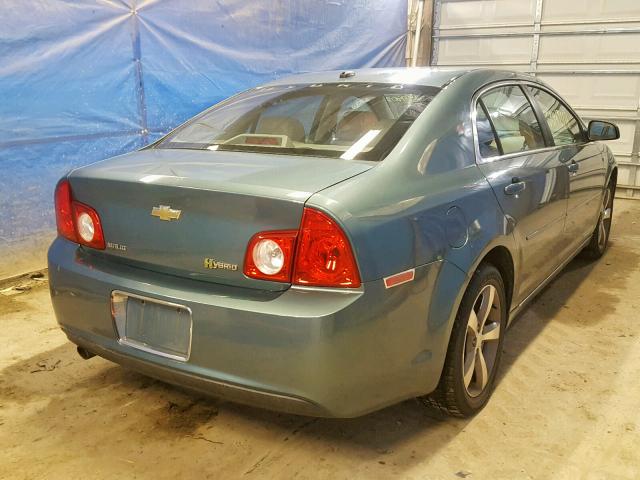 1G1ZF575X9F111212 - 2009 CHEVROLET MALIBU HYB BLUE photo 4