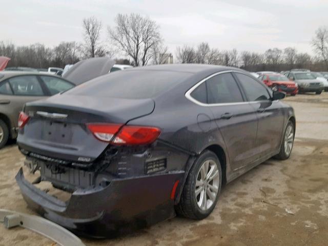 1C3CCCAB8GN144256 - 2016 CHRYSLER 200 LIMITE GRAY photo 4