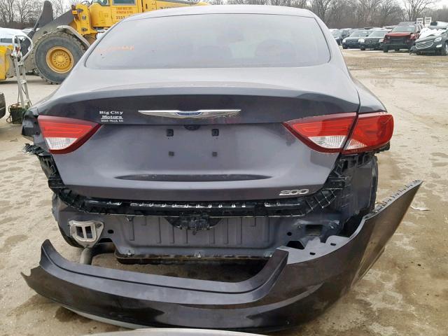 1C3CCCAB8GN144256 - 2016 CHRYSLER 200 LIMITE GRAY photo 9