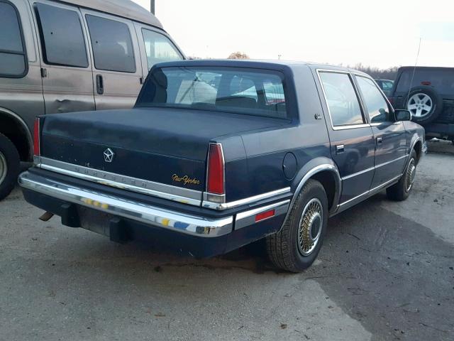 1C3XC66R4MD101186 - 1991 CHRYSLER NEW YORKER BLUE photo 4