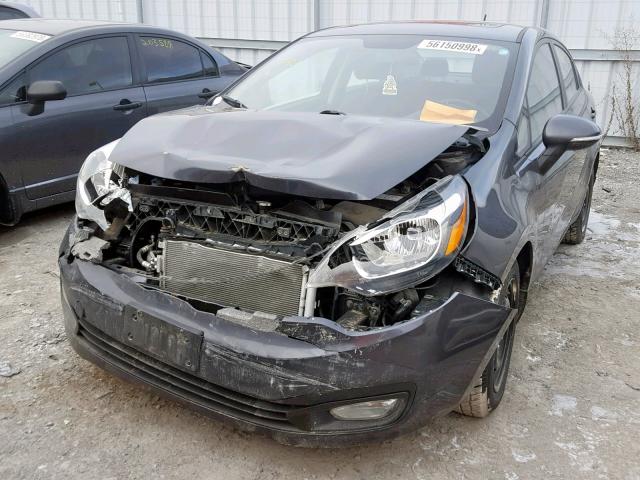 KNADN4A36C6085511 - 2012 KIA RIO EX GRAY photo 2