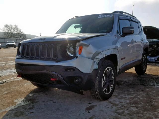 ZACCJBCT0FPB80062 - 2015 JEEP RENEGADE T SILVER photo 2