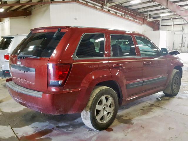 1J8GR48K58C224188 - 2008 JEEP GRAND CHER MAROON photo 4