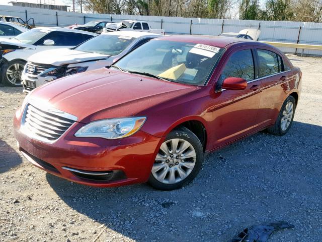 1C3CCBAB6DN641649 - 2013 CHRYSLER 200 LX RED photo 2