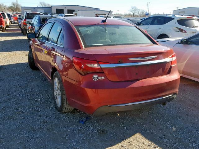 1C3CCBAB6DN641649 - 2013 CHRYSLER 200 LX RED photo 3