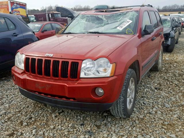 1J4GS48K85C536443 - 2005 JEEP GRAND CHER RED photo 2