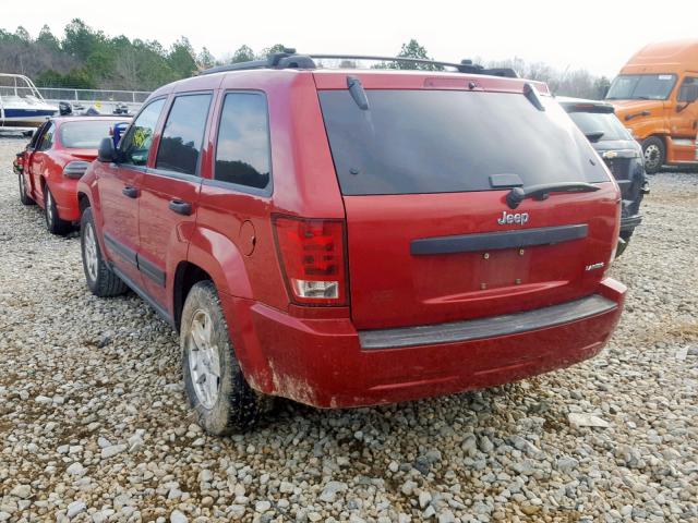 1J4GS48K85C536443 - 2005 JEEP GRAND CHER RED photo 3