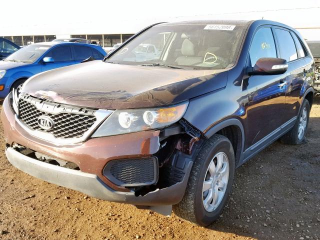 5XYKT3A15BG145086 - 2011 KIA SORENTO BA MAROON photo 2