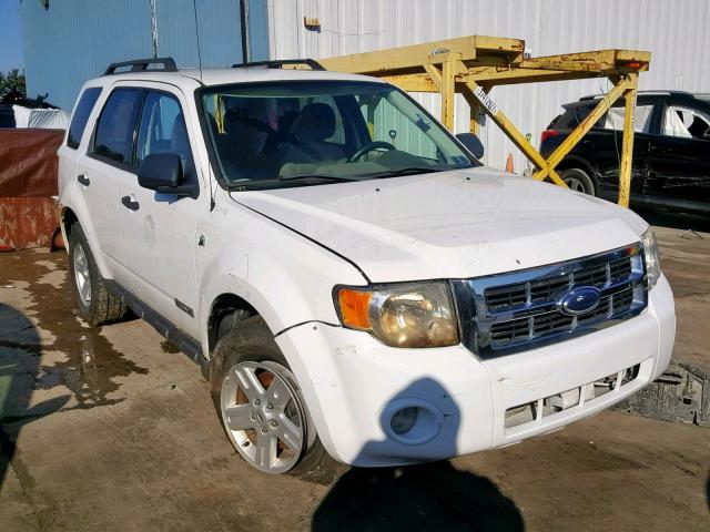 1FMCU59H08KB66098 - 2008 FORD ESCAPE HEV WHITE photo 1