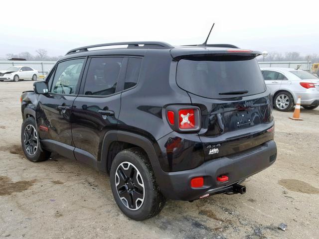 ZACCJBCT5GPC81423 - 2016 JEEP RENEGADE T BLACK photo 3