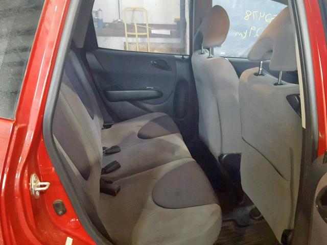 JHMGD38447S800857 - 2007 HONDA FIT RED photo 6