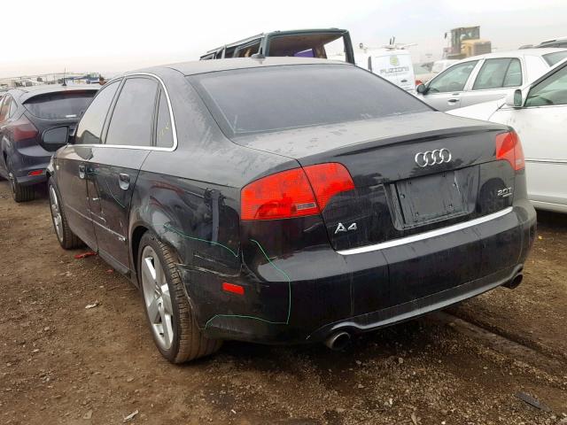 WAUEF78E78A035487 - 2008 AUDI A4 S-LINE BLACK photo 3