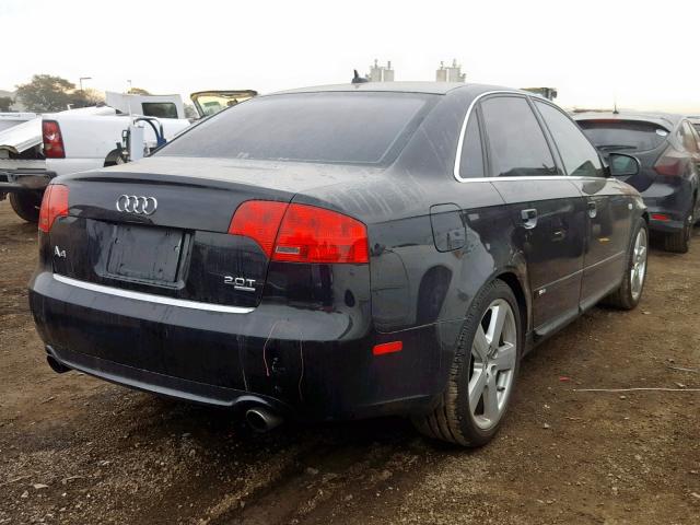 WAUEF78E78A035487 - 2008 AUDI A4 S-LINE BLACK photo 4