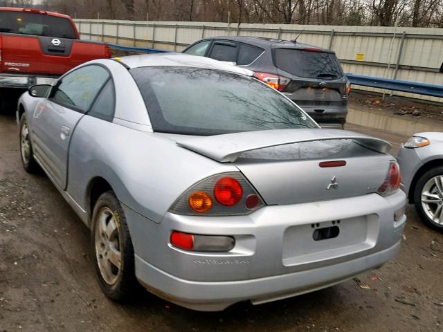 4A3AC44G63E029324 - 2003 MITSUBISHI ECLIPSE GS SILVER photo 3