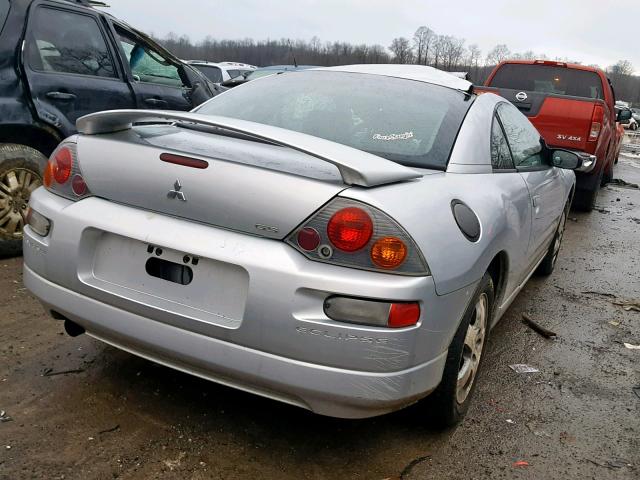 4A3AC44G63E029324 - 2003 MITSUBISHI ECLIPSE GS SILVER photo 4