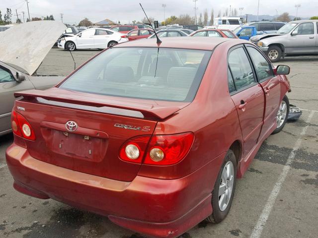 1NXBR32E78Z044134 - 2008 TOYOTA COROLLA CE RED photo 4