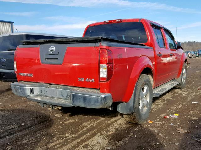 1N6AD07W95C433838 - 2005 NISSAN FRONTIER C MAROON photo 4