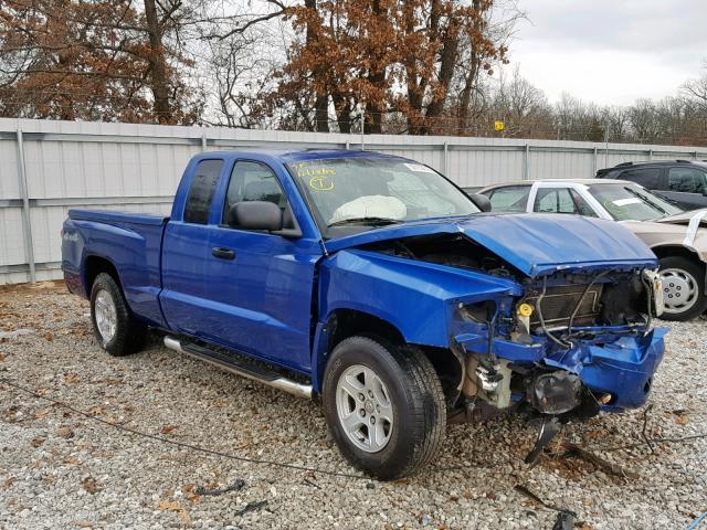 1D3HW42K87S161340 - 2007 DODGE DAKOTA SLT BLUE photo 1