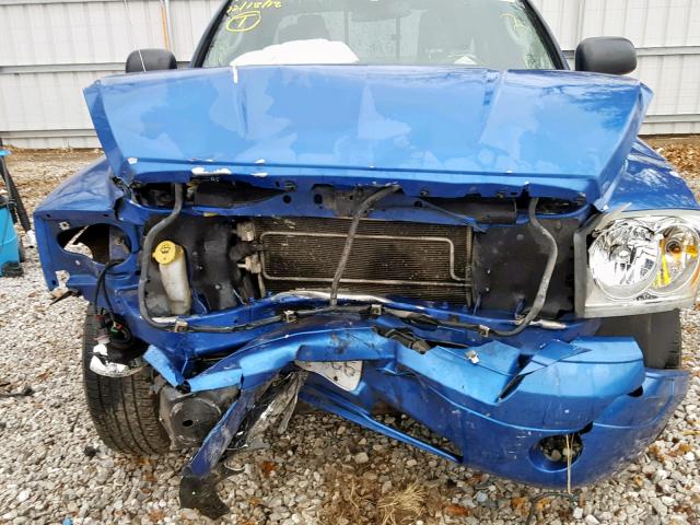 1D3HW42K87S161340 - 2007 DODGE DAKOTA SLT BLUE photo 9