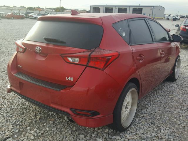 JTNKARJE9HJ535589 - 2017 TOYOTA COROLLA IM RED photo 4