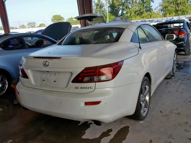 JTHFE2C29D2509792 - 2013 LEXUS IS 350 WHITE photo 4