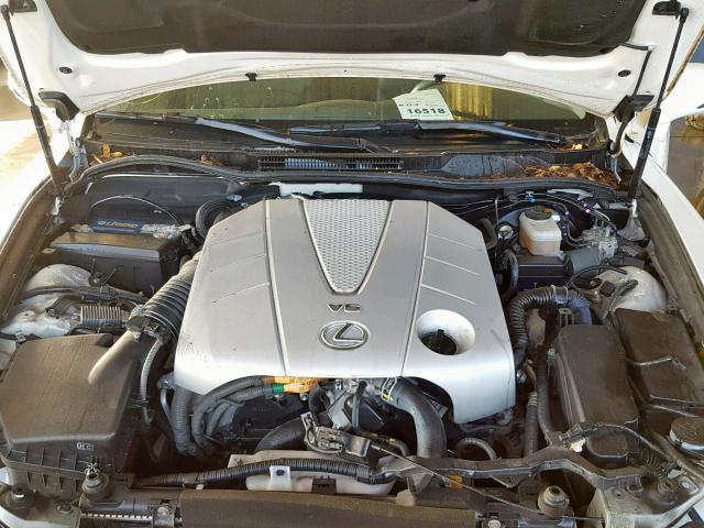 JTHFE2C29D2509792 - 2013 LEXUS IS 350 WHITE photo 7