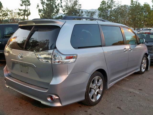 5TDXK3DCXDS391627 - 2013 TOYOTA SIENNA SPO GRAY photo 4