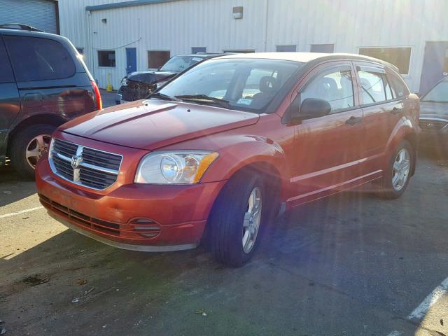 1B3HB48B48D587433 - 2008 DODGE CALIBER SX ORANGE photo 2