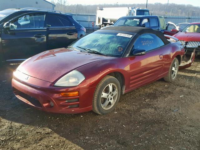 4A3AE45G24E037401 - 2004 MITSUBISHI ECLIPSE SP BURGUNDY photo 2