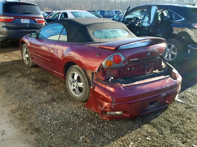 4A3AE45G24E037401 - 2004 MITSUBISHI ECLIPSE SP BURGUNDY photo 3