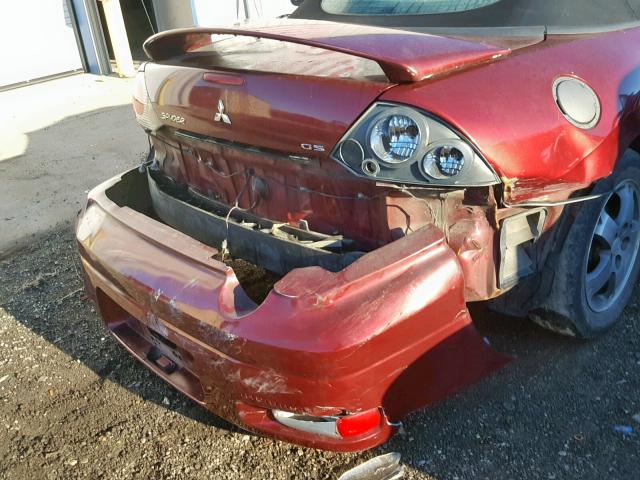 4A3AE45G24E037401 - 2004 MITSUBISHI ECLIPSE SP BURGUNDY photo 9