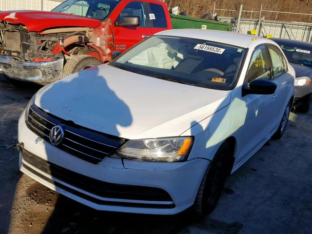 3VW1K7AJ0FM310148 - 2015 VOLKSWAGEN JETTA BASE Սպիտակ լուսանկար 2