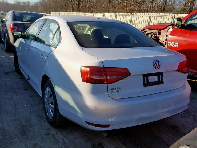3VW1K7AJ0FM310148 - 2015 VOLKSWAGEN JETTA BASE Սպիտակ լուսանկար 3