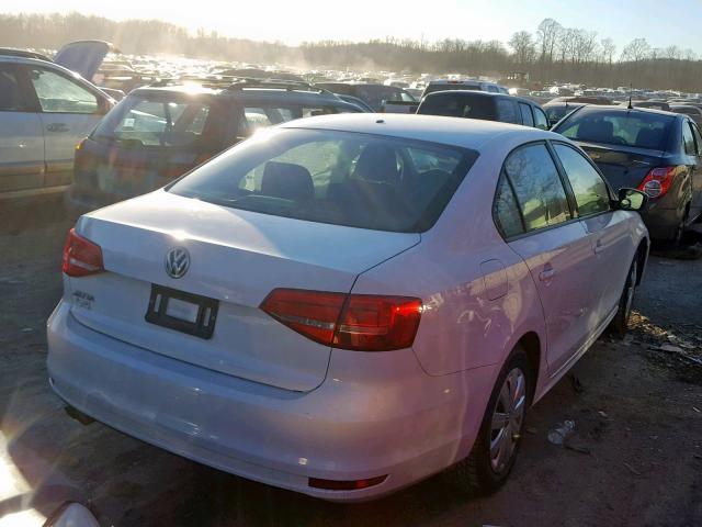3VW1K7AJ0FM310148 - 2015 VOLKSWAGEN JETTA BASE Սպիտակ լուսանկար 4