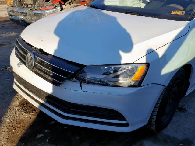 3VW1K7AJ0FM310148 - 2015 VOLKSWAGEN JETTA BASE Սպիտակ լուսանկար 9