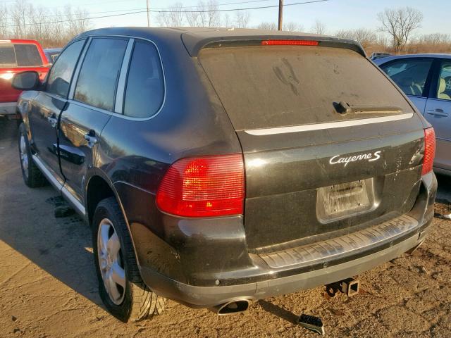 WP1AB29P14LA76694 - 2004 PORSCHE CAYENNE S BLACK photo 3