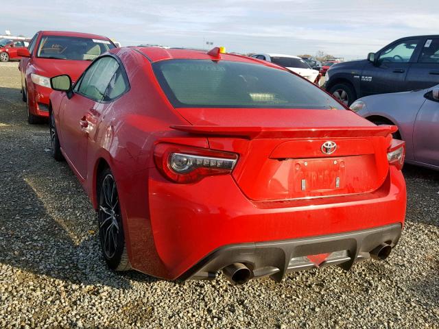 JF1ZNAA19H9703891 - 2017 TOYOTA 86 BASE RED photo 3