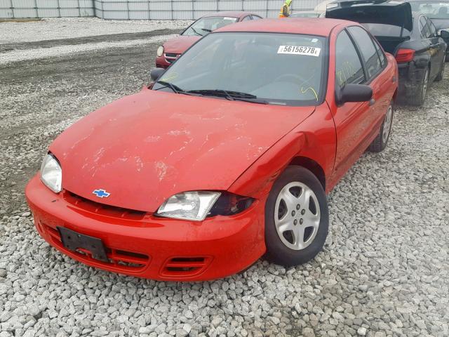 1G1JF524527273714 - 2002 CHEVROLET CAVALIER L RED photo 2