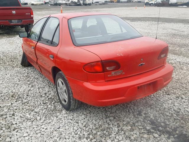1G1JF524527273714 - 2002 CHEVROLET CAVALIER L RED photo 3