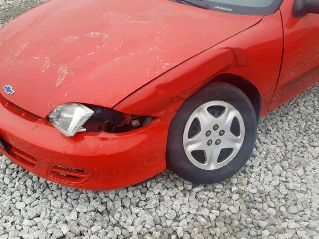 1G1JF524527273714 - 2002 CHEVROLET CAVALIER L RED photo 9