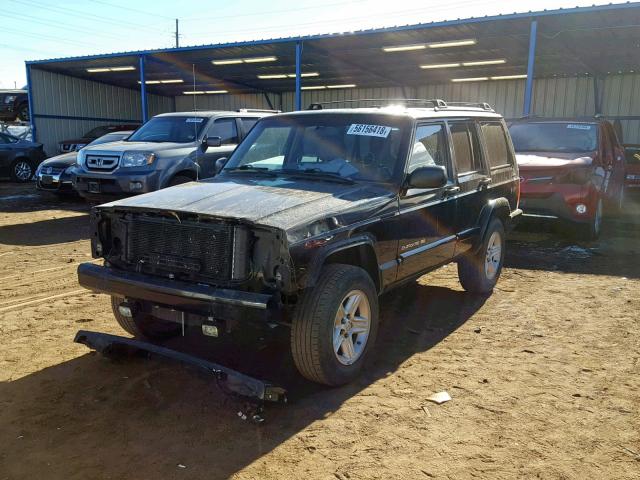 1J4FF68S1YL135476 - 2000 JEEP CHEROKEE L BLACK photo 2