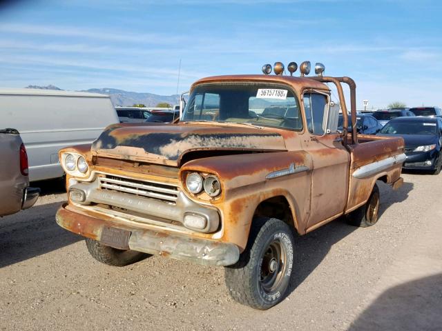 V3B58L114540 - 1958 CHEVROLET APACHE BEIGE photo 2