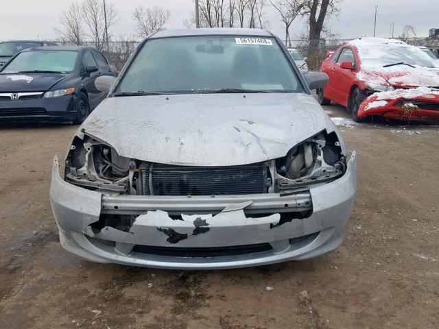 2HGES163X5H041165 - 2005 HONDA CIVIC DX V SILVER photo 9