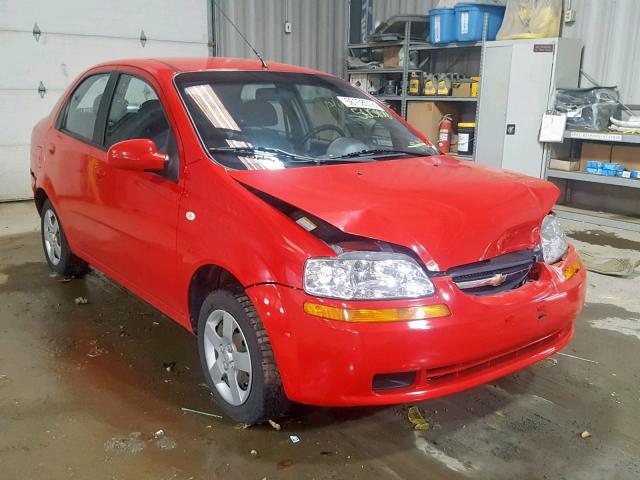 KL1TD52695B395623 - 2005 CHEVROLET AVEO BASE Қызыл фото 1