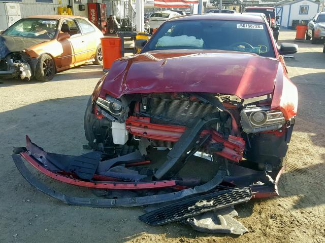 1ZVBP8AM6E5278381 - 2014 FORD MUSTANG BURGUNDY photo 9