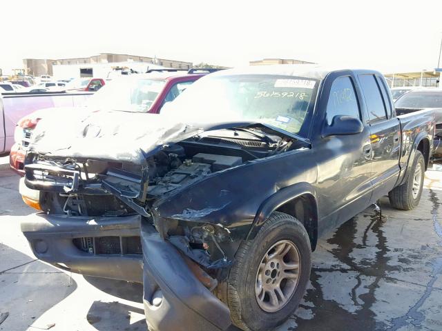 1D7HL38XX3S288296 - 2003 DODGE DAKOTA QUA BLACK photo 2