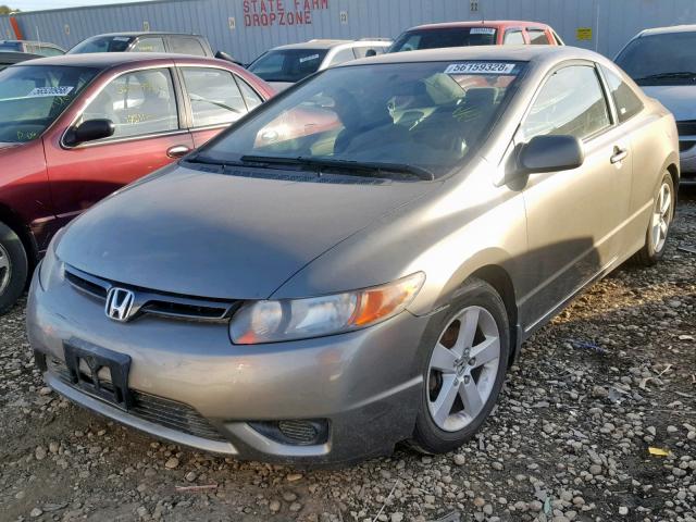 2HGFG12816H511298 - 2006 HONDA CIVIC EX GRAY photo 2