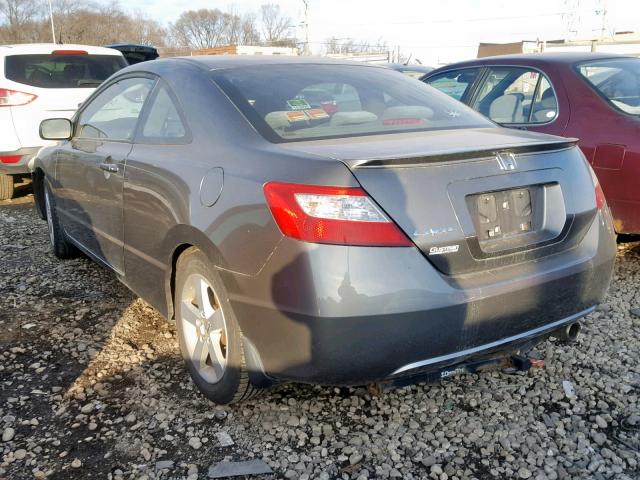 2HGFG12816H511298 - 2006 HONDA CIVIC EX GRAY photo 3