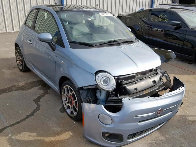 3C3CFFBR7DT533244 - 2013 FIAT 500 SPORT BLUE photo 1